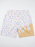 white ice cream sprinkles shorts